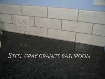 steel gray granite bathroom